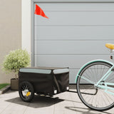 vidaXL Bike Trailer Black and Grey 30 kg Iron