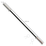 120cm EZ Curl Bar with Spring Clips, Barbell Bar for 5cm Weight Plates, 8kg