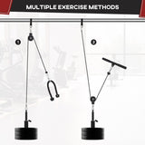 Cable Pulley System, Lat Pull Down System with DIY Loading Weight Pin