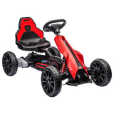 HOMCOM 12V Electric Go Kart with Forward Reversing 2 Speeds for 3-8 Yrs - Red