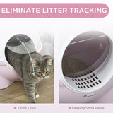 PawHut Large Cat Litter Box with Scoop, Front Entrance, 53 x 51 x 48cm - Pink