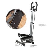 HOMCOM Adjustable Twist Stepper Step Machine For Home Gym Aerobic Workout