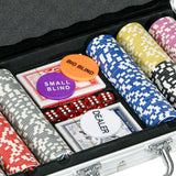 SPORTNOW 300-Piece Poker Chips Set w/ Mat, Aluminium Case, Two Decks of Cards