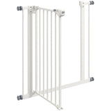 PawHut Adjustable Safety Gate w/ 1 Extensions and Four Adjustable Screws, White