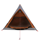 vidaXL Camping Tent 2-Person Grey and Orange Waterproof