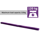 HOMCOM Balance Beam Trainer Fold Performance Gymnastics Suede Purple 2.4M Home