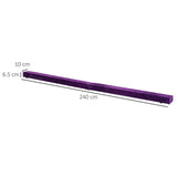 HOMCOM Balance Beam Trainer Fold Performance Gymnastics Suede Purple 2.4M Home