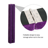 HOMCOM Balance Beam Trainer Fold Performance Gymnastics Suede Purple 2.4M Home