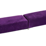 HOMCOM Balance Beam Trainer Fold Performance Gymnastics Suede Purple 2.4M Home