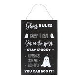 30cm Ghost Rules Hanging Sign