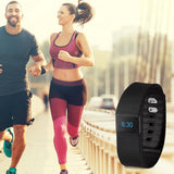 BAS-Tek Classic Fitness Tracker Bluetooth Bracelet - Black