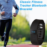 BAS-Tek Classic Fitness Tracker Bluetooth Bracelet - Black