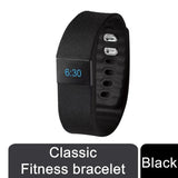 BAS-Tek Classic Fitness Tracker Bluetooth Bracelet - Black