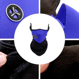 Aquarius Thermal Neoprene Face & Neck Mask Warm & Breathable Biker Mask, Blue