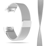 Aquarius Milanese Replacement Strap Band Compatible With Fitbit Charge 2, Silver