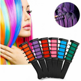 6 Pcs Multi-Coloured Mini Instant Hair Chalk Colour Comb Set