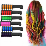 6 Pcs Multi-Coloured Mini Instant Hair Chalk Colour Comb Set