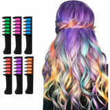 6 Pcs Multi-Coloured Mini Instant Hair Chalk Colour Comb Set