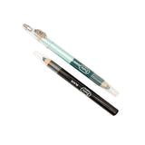 Pretty 3 in 1 Eyeshadow/Eyeliner Pencils with Sharpener, Green / Black