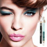 Pretty 3 in 1 Eyeshadow/Eyeliner Pencils with Sharpener, Green / Black