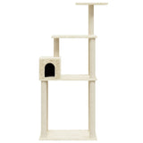 Cat Tree with Sisal Scratching Posts Cream 147 cm