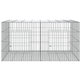 2-Panel Rabbit Cage 110x79x54 cm Galvanised Iron