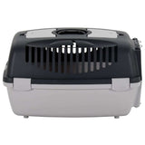 Pet Carrier Grey and Black 61x40x38 cm PP