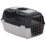 Pet Carrier Grey and Black 61x40x38 cm PP