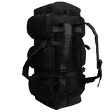 3-in-1 Army-Style Duffel Bag 120 L Black