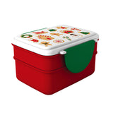 Bento Clip Lock Lunch Box with Cutlery - Christmas Baker Street Gingerbread