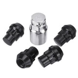 4Pcs M12 x 1.5 Wheel Locks Locking Nuts Tapered Seat Inc Key For Ford Focus Fiest