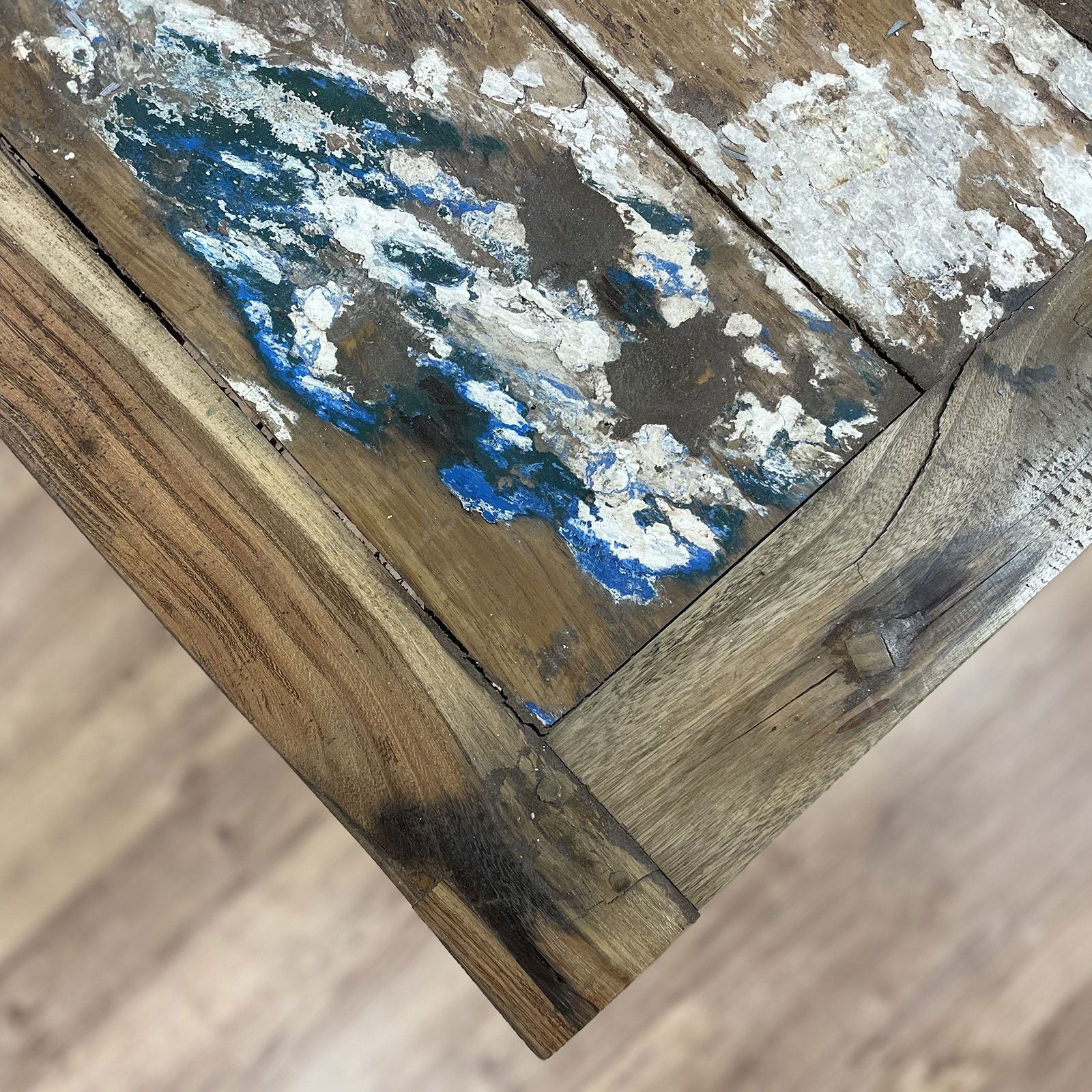 Recycled Teakwood Display / Dining Table 2.2m - No Bottom Shelf