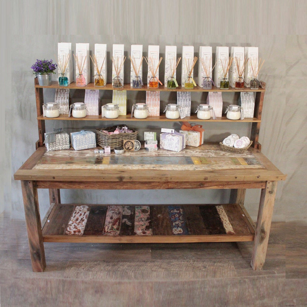 A&C 2.2m Standard Table with top shelf