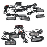 12V/24V 4/6 12 LED Flashing Light Strobe Lamp Truck Recover  Amber Beacon & Control Waterproof