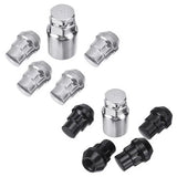 4Pcs M12 x 1.5 Wheel Locks Locking Nuts Tapered Seat Inc Key For Ford Focus Fiest