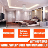 White Chandelier Mini Crystal Chandelier Lighting K9 Crystal Retro Craft Elegant Iron Chandelier for Bedroom,Girls Room,Bathroom [Energy Class A++]