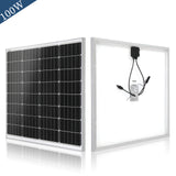 Rectangular Monocrystalline 18V 100W Glass 5.48A Solar Panel
