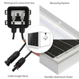 Rectangular Monocrystalline 18V 100W Glass 5.48A Solar Panel
