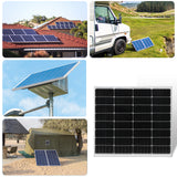 Rectangular Monocrystalline 18V 100W Glass 5.48A Solar Panel