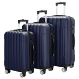 3-in-1 Multifunctional Large Capacity Traveling Storage Suitcase Luggage Set Navy Blue