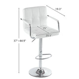 2pcs 60-80cm 6 Checks Round Cushion  Armrest Bar Stool White