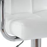 2pcs 60-80cm 6 Checks Round Cushion  Armrest Bar Stool White