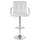 2pcs 60-80cm 6 Checks Round Cushion  Armrest Bar Stool White