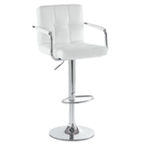 2pcs 60-80cm 6 Checks Round Cushion  Armrest Bar Stool White